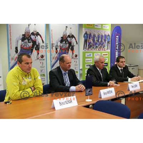 press conference of Biathlon World Cup, Pokljuka held at SZS in Ljubljana 10.12.2009 