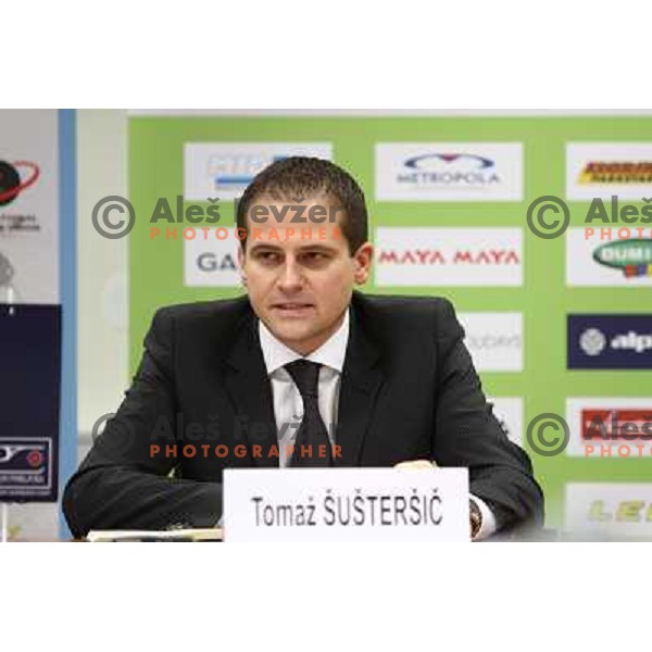 Tomaz Sustersic during press conference of Biathlon World Cup, Pokljuka held at SZS in Ljubljana 10.12.2009 