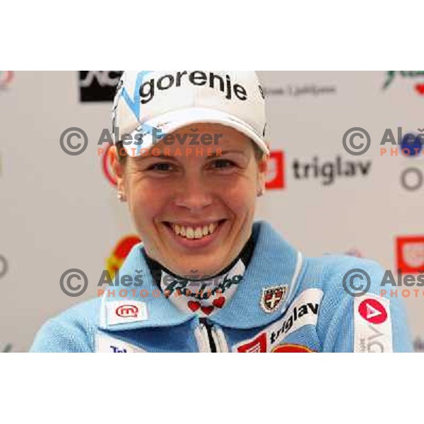 Vesna Fabjan during press conference of Slovenia Cross-country skiing team, held at SZS, Ljubjana 14.12.2009 