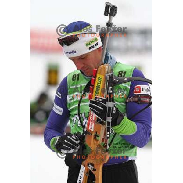 Janez Maric during informal training, E-on Ruhrgas Biatlon World Cup, 15.12.2009, Pokljuka, Slovenija 