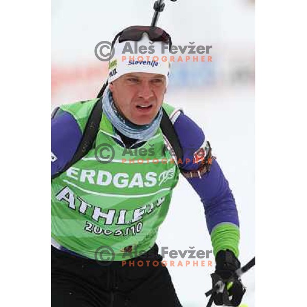 Janez Maric during informal training, E-on Ruhrgas Biatlon World Cup, 15.12.2009, Pokljuka, Slovenija 