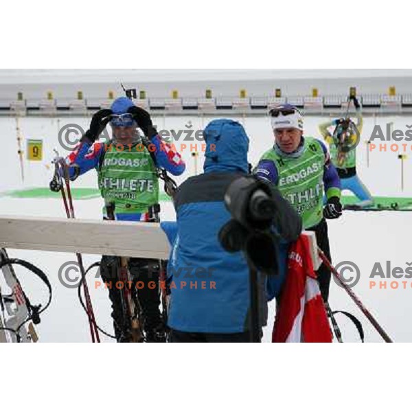 Janez Maric and Uros Velepec during informal training, E-on Ruhrgas Biatlon World Cup, 15.12.2009, Pokljuka, Slovenija 