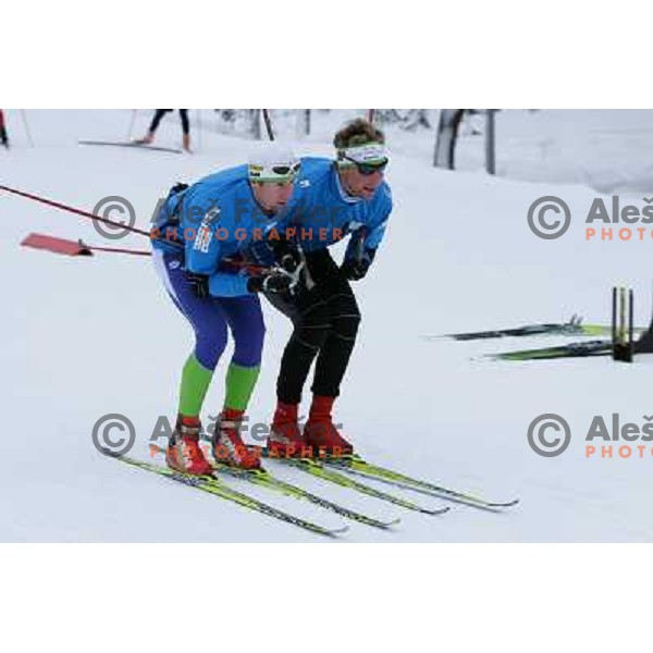 Klemen Bauer (right) during informal training, E-on Ruhrgas Biatlon World Cup, 15.12.2009, Pokljuka, Slovenija 