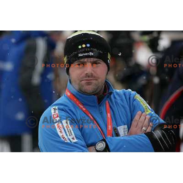 Mitja Racecic, physiotherapist of biathlon team Slovenia, during official training, E-on Ruhrgas Biatlon World Cup, 16.12.2009, Pokljuka, Slovenija 