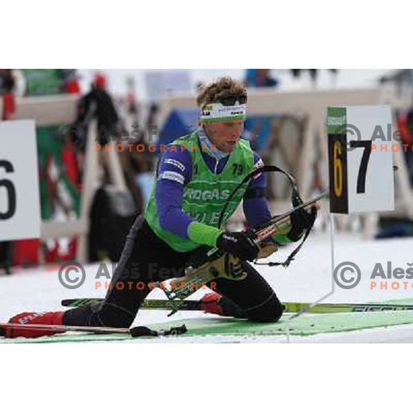 Klemen Bauer during official training, E-on Ruhrgas Biatlon World Cup, 16.12.2009, Pokljuka, Slovenija 
