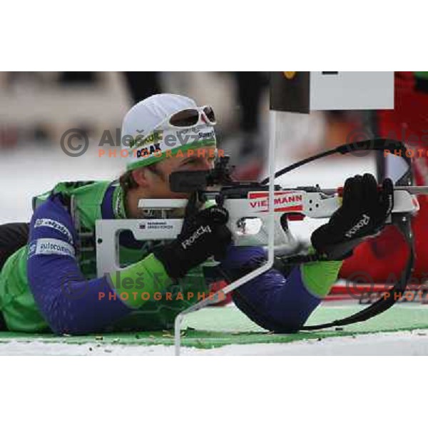 Peter Dokl during official training, E-on Ruhrgas Biatlon World Cup, 16.12.2009, Pokljuka, Slovenija 