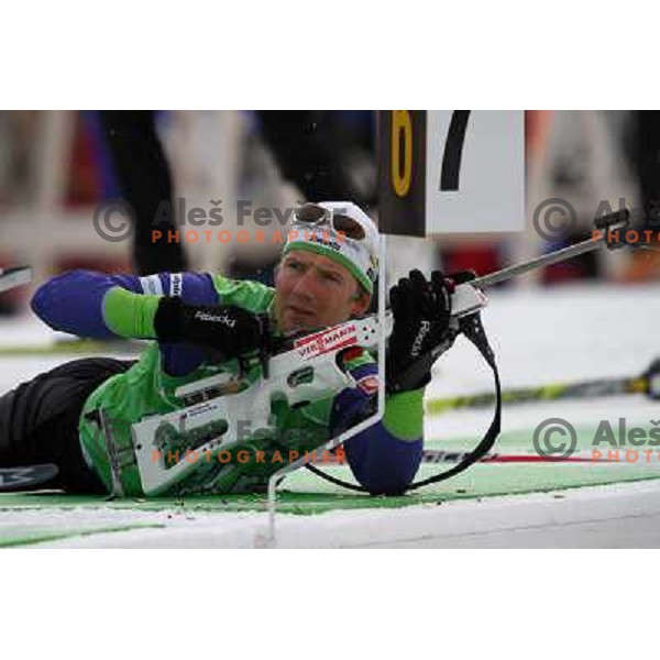 Peter Dokl during official training, E-on Ruhrgas Biatlon World Cup, 16.12.2009, Pokljuka, Slovenija 