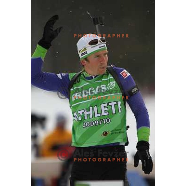 Peter Dokl during official training, E-on Ruhrgas Biatlon World Cup, 16.12.2009, Pokljuka, Slovenija 