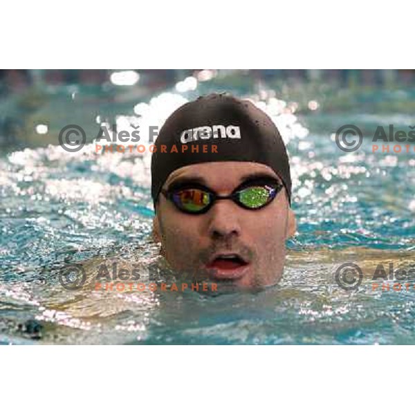 Peter Mankoc (SLO) in action during swimming competition Ilirija Challenge in Tivoli pool, Ljubljana, Slovenia 16.12.2009 
