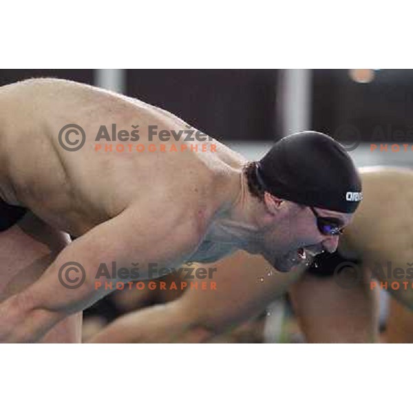 Peter Mankoc (SLO) in action during swimming competition Ilirija Challenge in Tivoli pool, Ljubljana, Slovenia 16.12.2009 