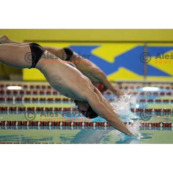 Peter Mankoc (SLO) in action during swimming competition Ilirija Challenge in Tivoli pool, Ljubljana, Slovenia 16.12.2009 