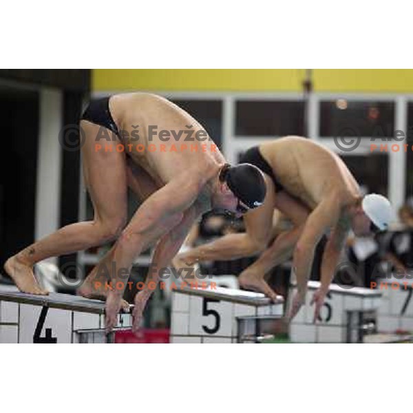 Peter Mankoc (SLO) in action during swimming competition Ilirija Challenge in Tivoli pool, Ljubljana, Slovenia 16.12.2009 