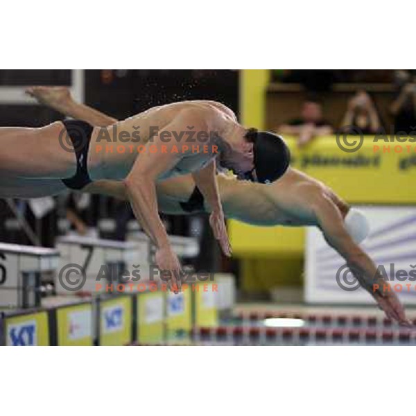 Peter Mankoc (SLO) in action during swimming competition Ilirija Challenge in Tivoli pool, Ljubljana, Slovenia 16.12.2009 