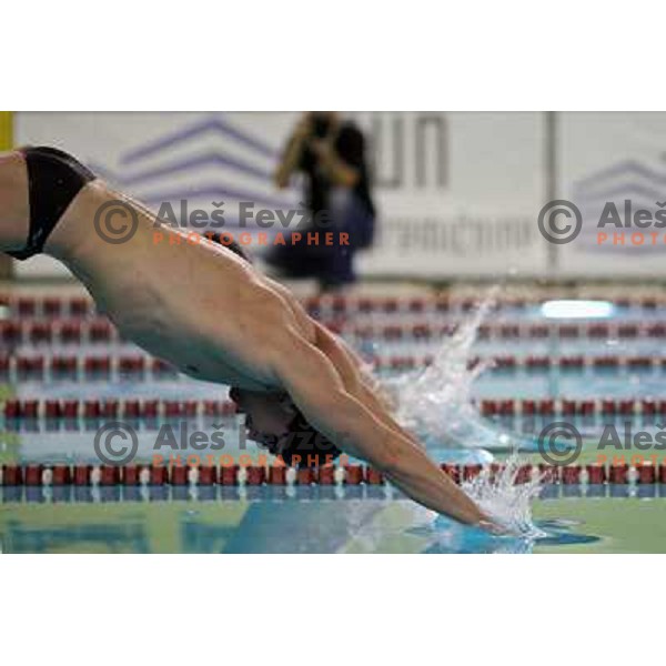 Peter Mankoc (SLO) in action during swimming competition Ilirija Challenge in Tivoli pool, Ljubljana, Slovenia 16.12.2009 