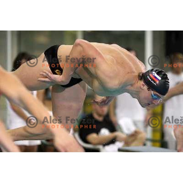 Jernej Godec (SLO) in action during swimming competition Ilirija Challenge in Tivoli pool, Ljubljana, Slovenia 16.12.2009 