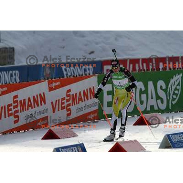 Anastasiya Kuzmina in action during E-on Ruhrgas IBU Biathlon world cup, 17.12.2009, Pokljuka, Slovenia 