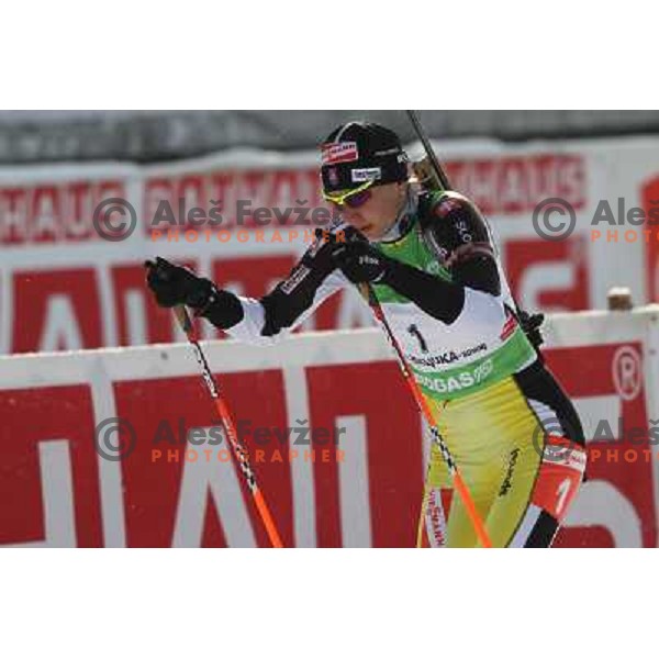Anastasiya Kuzmina in action during E-on Ruhrgas IBU Biathlon world cup, 17.12.2009, Pokljuka, Slovenia 