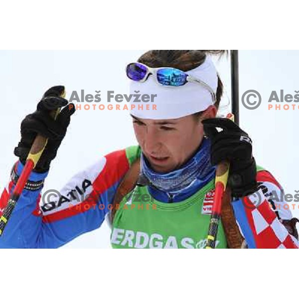Anamarija Brajdic in action during E-on Ruhrgas IBU Biathlon world cup, 17.12.2009, Pokljuka, Slovenia 