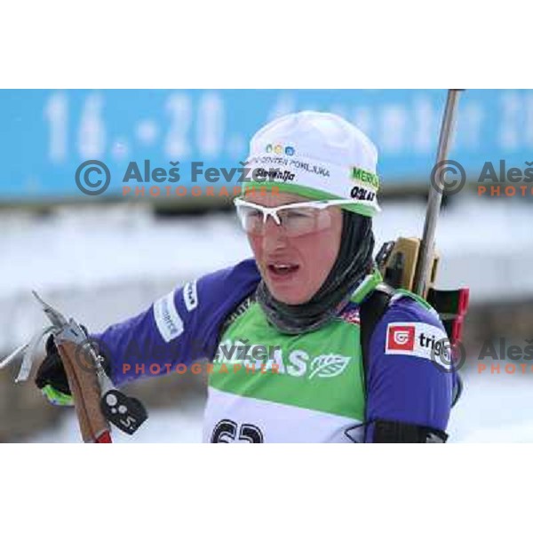 Dijana Ravnikar in action during E-on Ruhrgas IBU Biathlon world cup, 17.12.2009, Pokljuka, Slovenia 