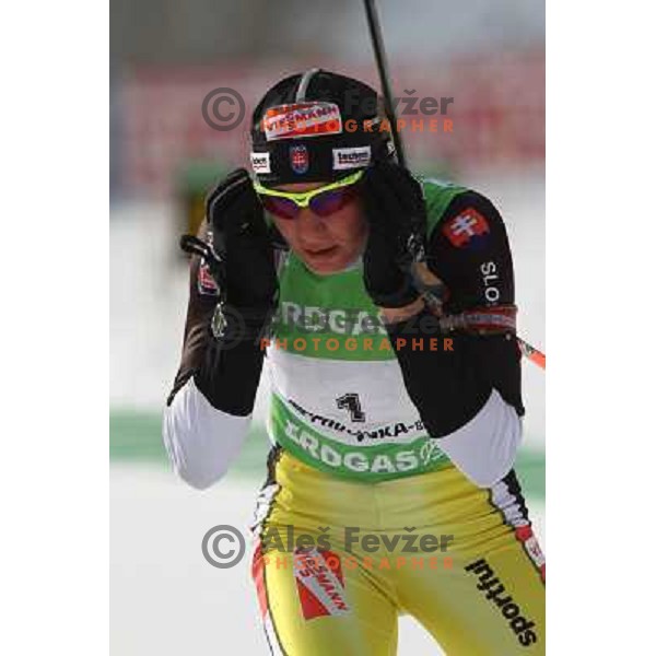 Anastasiya Kuzmina in action during E-on Ruhrgas IBU Biathlon world cup, 17.12.2009, Pokljuka, Slovenia 
