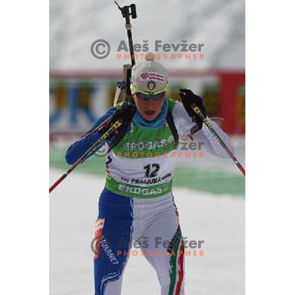 Roberta Fiandino in action during E-on Ruhrgas IBU Biathlon world cup, 17.12.2009, Pokljuka, Slovenia 