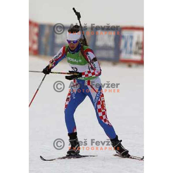 Anamarija Brajdic in action during E-on Ruhrgas IBU Biathlon world cup, 17.12.2009, Pokljuka, Slovenia 