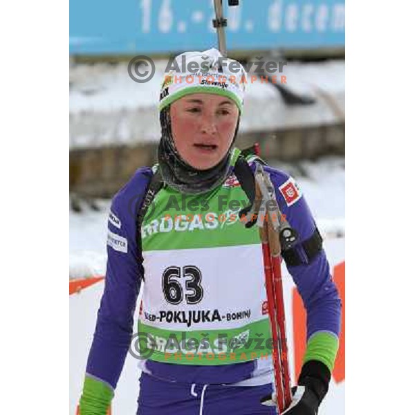 Dijana Ravnikar in action during E-on Ruhrgas IBU Biathlon world cup, 17.12.2009, Pokljuka, Slovenia 