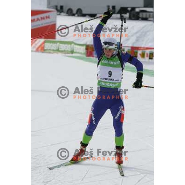 Andreja Mali in action during E-on Ruhrgas IBU Biathlon world cup, 17.12.2009, Pokljuka, Slovenia 