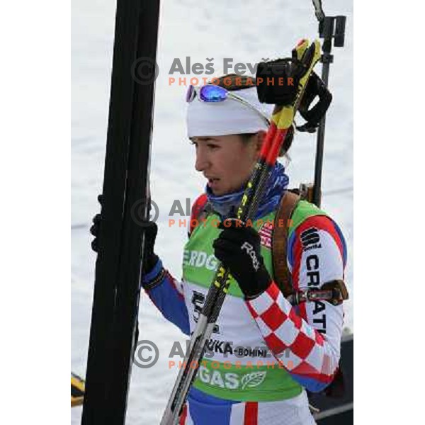 Anamarija Brajdic in action during E-on Ruhrgas IBU Biathlon world cup, 17.12.2009, Pokljuka, Slovenia 