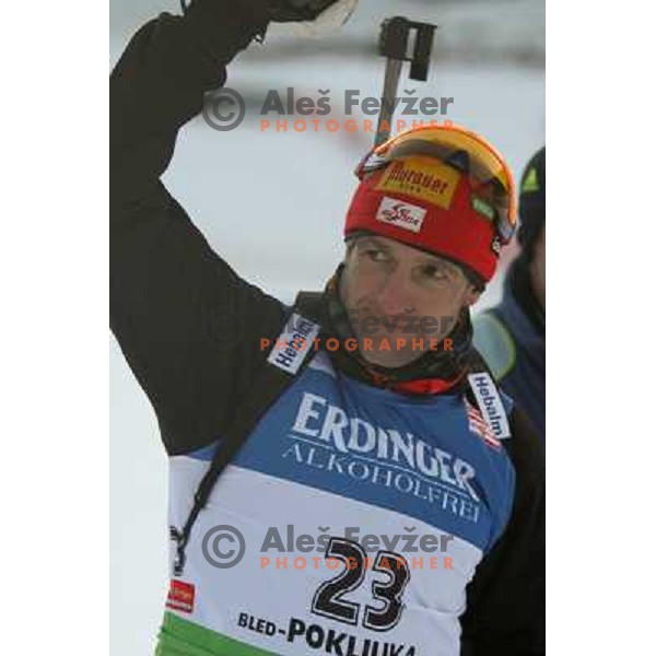 Christoph Sumann in action during E-on Ruhrgas IBU Biatlon World Cup, men 20km individual, 17.12.2009, Pokljuka, Slovenia 
