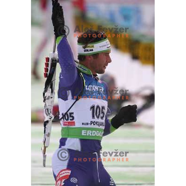 Vasja Rupnik in action during E-on Ruhrgas IBU Biatlon World Cup, men 20km individual, 17.12.2009, Pokljuka, Slovenia 