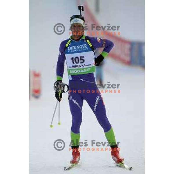 Vasja Rupnik in action during E-on Ruhrgas IBU Biatlon World Cup, men 20km individual, 17.12.2009, Pokljuka, Slovenia 
