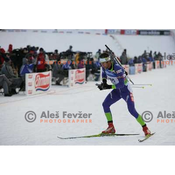 Vasja Rupnik in action during E-on Ruhrgas IBU Biatlon World Cup, men 20km individual, 17.12.2009, Pokljuka, Slovenia 