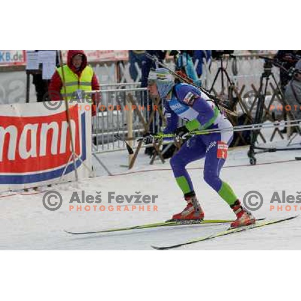 Janez Maric in action during E-on Ruhrgas IBU Biatlon World Cup, men 20km individual, 17.12.2009, Pokljuka, Slovenia 