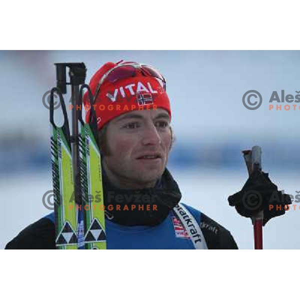 Alexander Os in action during E-on Ruhrgas IBU Biatlon World Cup, men 20km individual, 17.12.2009, Pokljuka, Slovenia 