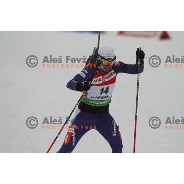in action during E-on Ruhrgas IBU Biathlon world cup, 7.5km women sprint, 19.12.2009, Pokljuka, Slovenia 