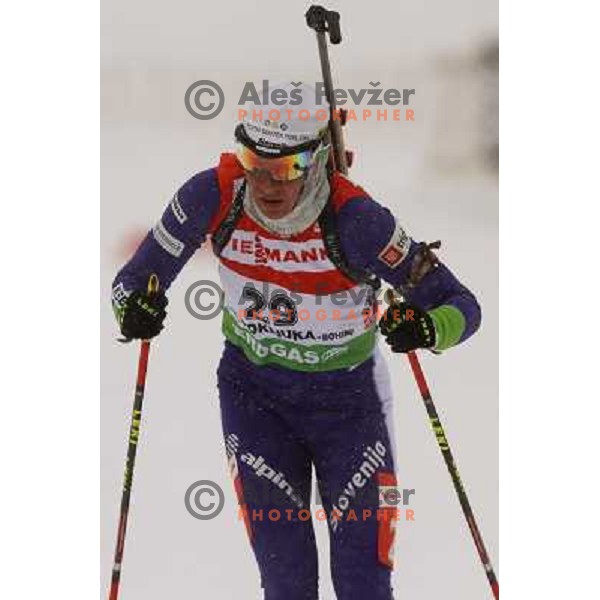 in action during E-on Ruhrgas IBU Biathlon world cup, 7.5km women sprint, 19.12.2009, Pokljuka, Slovenia 