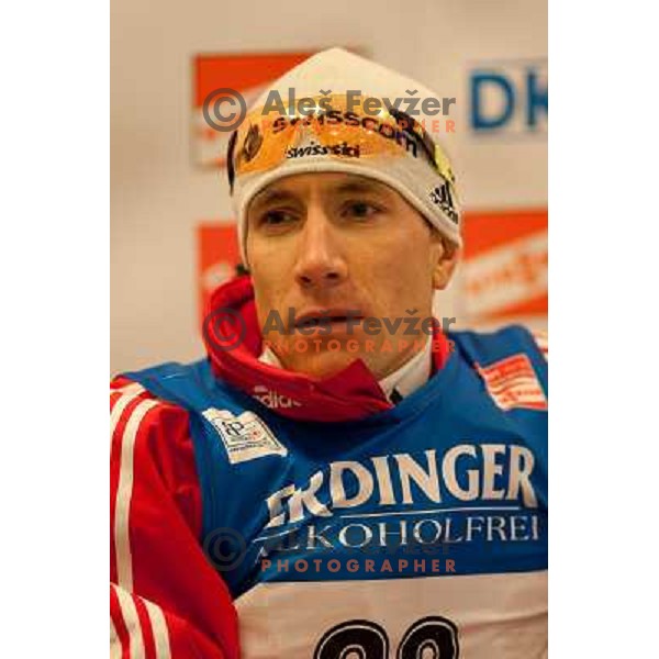 Thomas Frei in action during E-on Ruhrgas IBU Biathlon world cup, 10km men sprint, 19.12.2009, Pokljuka, Slovenia 