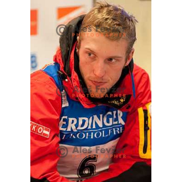 Dominik Landertinger in action during E-on Ruhrgas IBU Biathlon world cup, 10km men sprint, 19.12.2009, Pokljuka, Slovenia 