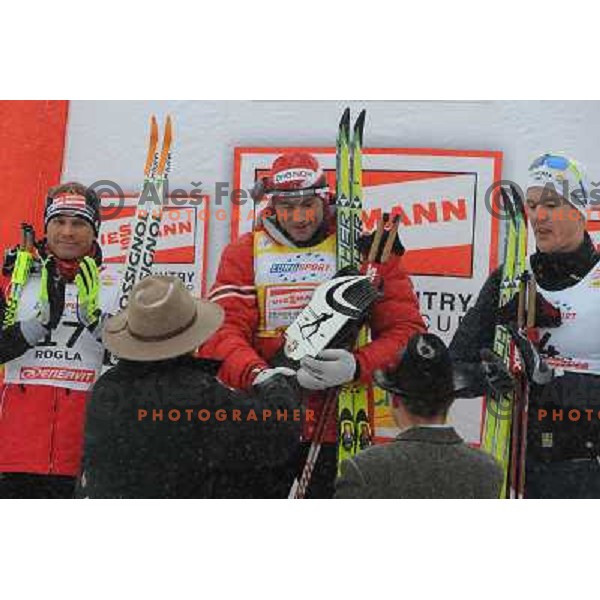 Angerer, Northug, Modin at the Sprint of the Cross-Country FIS World Cup, Rogla, Slovenia, 19.12.2009, 