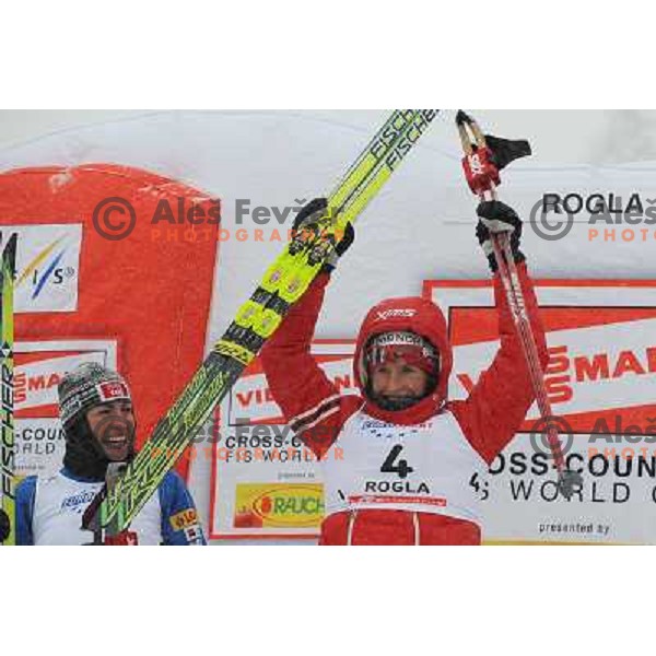 Kovalczyk, Bjorgen at the Sprint of the Cross-Country FIS World Cup, Rogla, Slovenia, 19.12.2009, 
