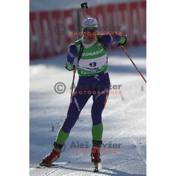 during E-on Ruhrgas IBU Biatlon World Cup, women 10km Pursuit, 20.12.2009, Pokljuka, Slovenia 