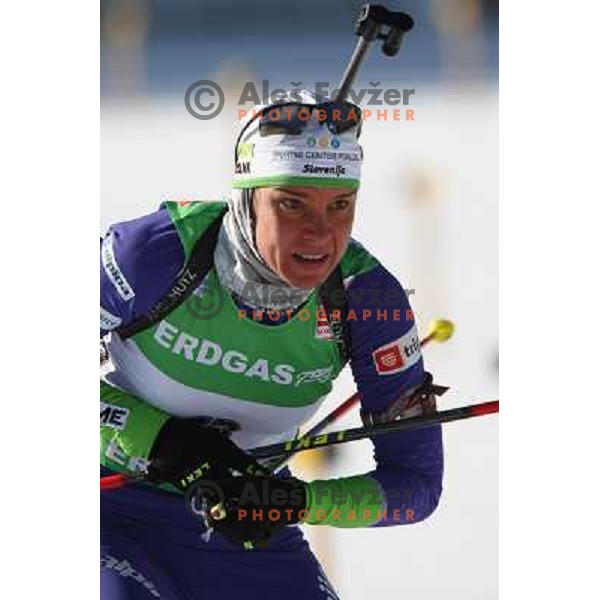 during E-on Ruhrgas IBU Biatlon World Cup, women 10km Pursuit, 20.12.2009, Pokljuka, Slovenia 