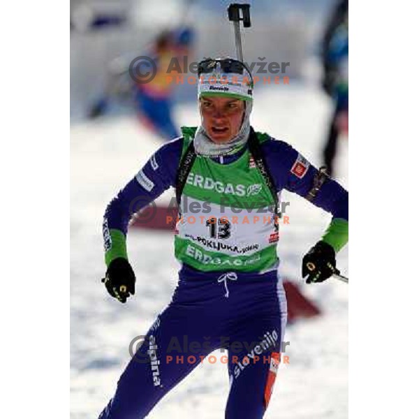 during E-on Ruhrgas IBU Biatlon World Cup, women 10km Pursuit, 20.12.2009, Pokljuka, Slovenia 