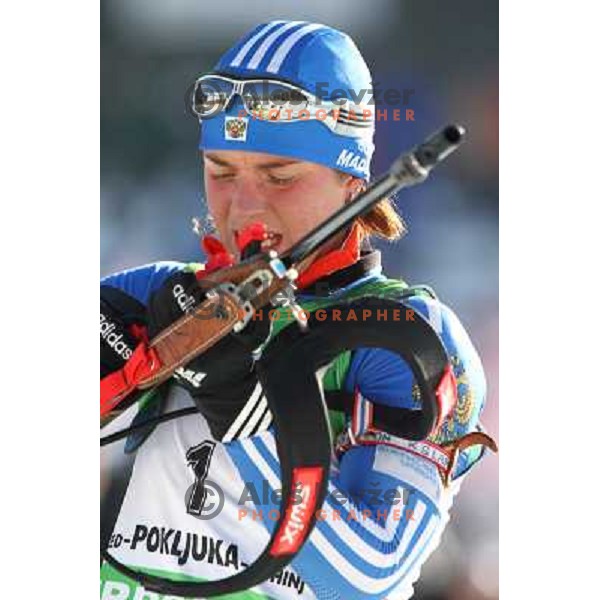 during E-on Ruhrgas IBU Biatlon World Cup, women 10km Pursuit, 20.12.2009, Pokljuka, Slovenia 