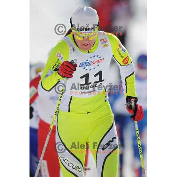 Majdic Petra at the 15km Classic Mass Start of the Cross-Country FIS World Cup, Rogla, Slovenia, 20.12.2009, 