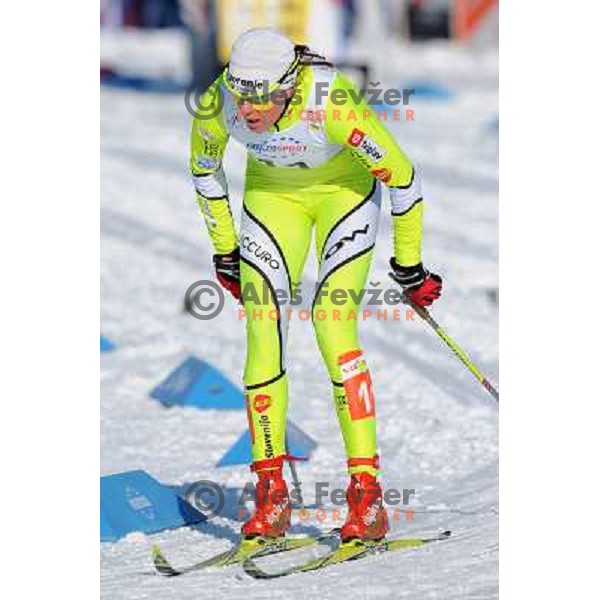 Majdic Petra at the 15km Classic Mass Start of the Cross-Country FIS World Cup, Rogla, Slovenia, 20.12.2009, 