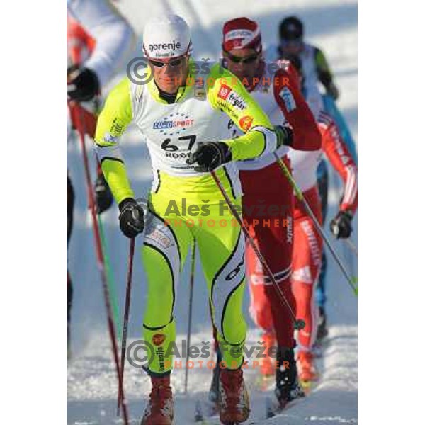 Potocnik Domen at the 30km Classic Mass Start of the Cross-Country FIS World Cup, Rogla, Slovenia, 20.12.2009, 