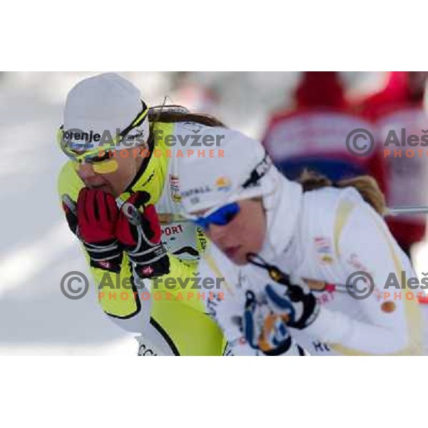 Majdic Petra at the 15km Classic Mass Start of the Cross-Country FIS World Cup, Rogla, Slovenia, 20.12.2009, 