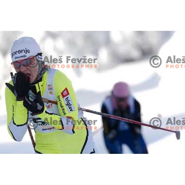 Benedicic Maja at the 15km Classic Mass Start of the Cross-Country FIS World Cup, Rogla, Slovenia, 20.12.2009, 